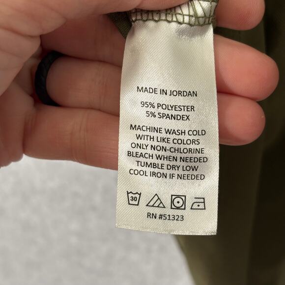 Vince Camuto Blouse Small Knit Stretch Popover Flowy Slinky Army Olive Career - Picture 9 of 9